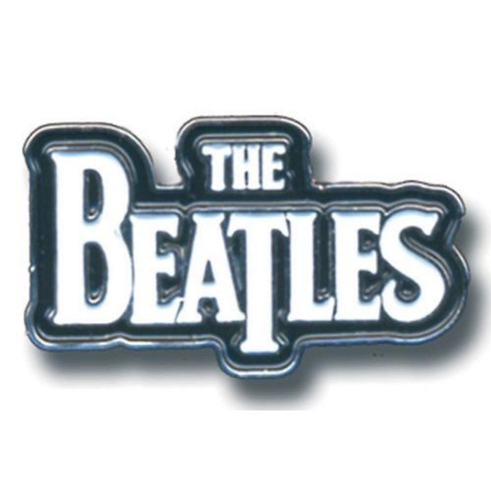 The Beatles - Drop T Logo Pin - Wit/Zwart